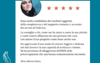 Recensioni clienti social media marketing copywriter e consulente di comunicazione online città di Asti Alba Torino